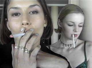 Smoking dangling women Smoking